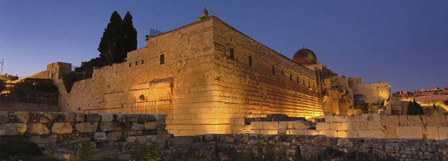 Jerusalén llena de luz las paredes del Monte del Tempo 